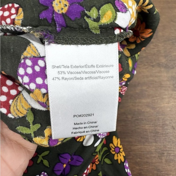 ModCloth More Than Charming Green Mushroom Skirt Rayon Blend Large W/pockets - Picture 13 of 13